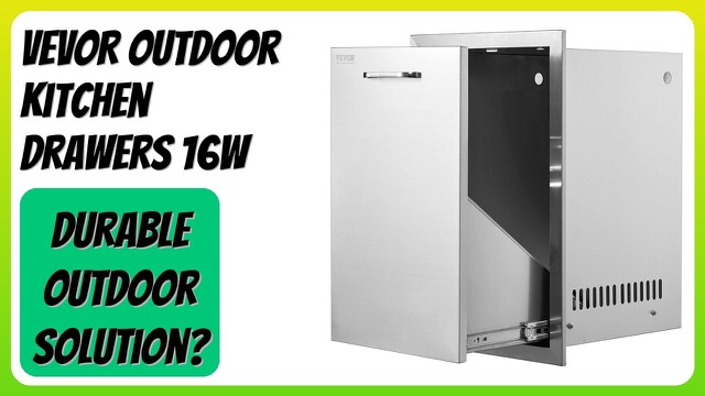VEVOR 16 inch brushed stainless steel outdoor kitchen trash drawer