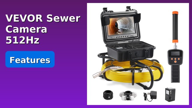 VEVOR sewer inspection camera with cable reel and 9-inch monitor