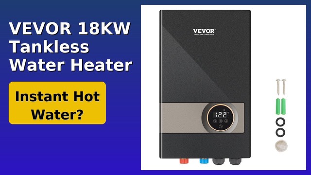 VEVOR 18kW wall-mounted electric tankless water heater with digital display