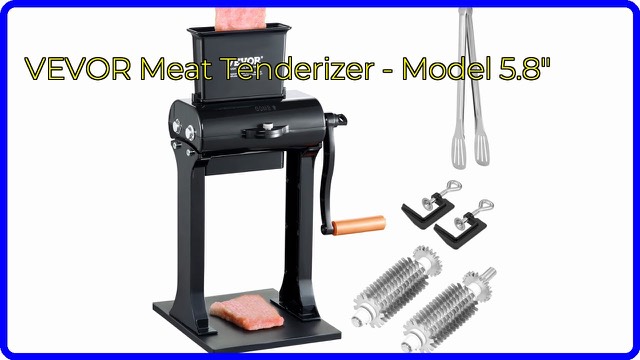 VEVOR manual meat tenderizer machine in stainless steel with a hand crank