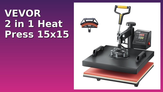 VEVOR 2-in-1 swing-away heat press with flat and cap platens