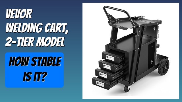 VEVOR steel two-tier welding cart with four drawers and gas cylinder slots