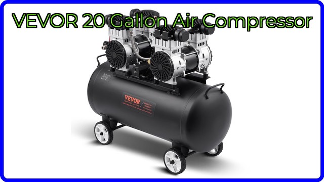 VEVOR 20-gallon oil-free air compressor with steel tank