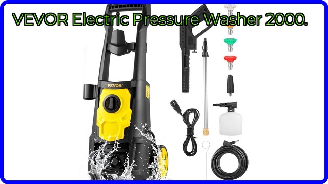 VEVOR electric pressure washer with spray gun, hose and nozzles