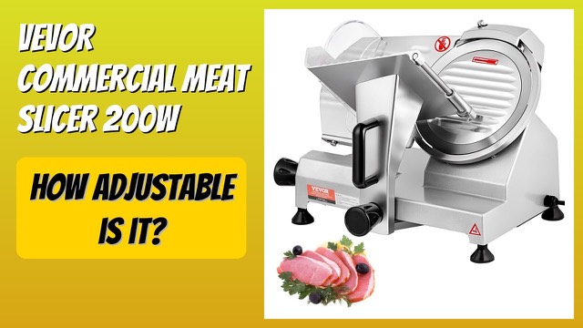 VEVOR 200W electric deli meat slicer with round steel blade