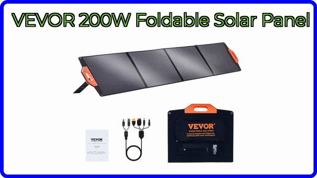 VEVOR 200W foldable portable solar panel unfolded outdoors