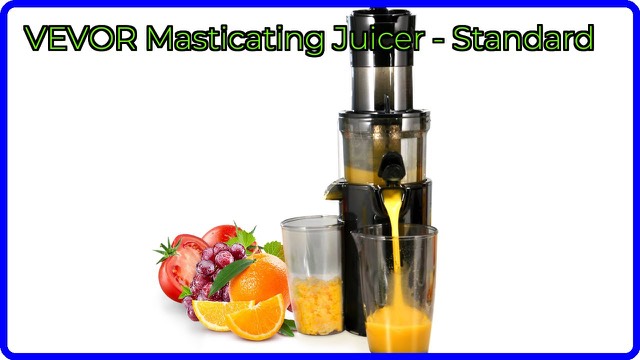 VEVOR masticating cold press juicer with juice cup and pulp cup