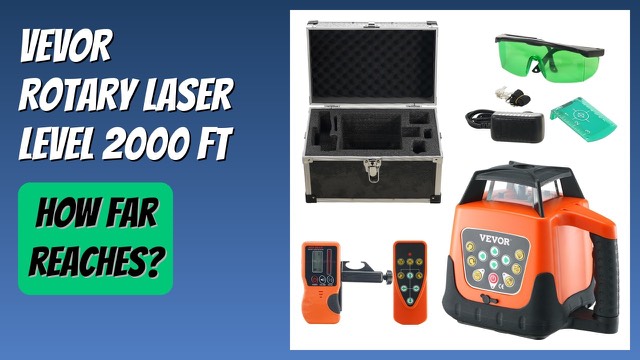 VEVOR 203HG green beam rotary laser level with carrying case and receiver