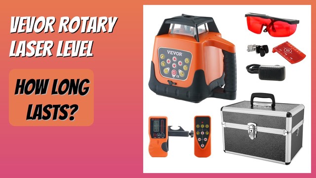 VEVOR 203HR rotary laser level with carrying case and remote control