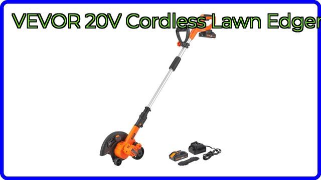 VEVOR 20V cordless lawn edger with 9-inch blade