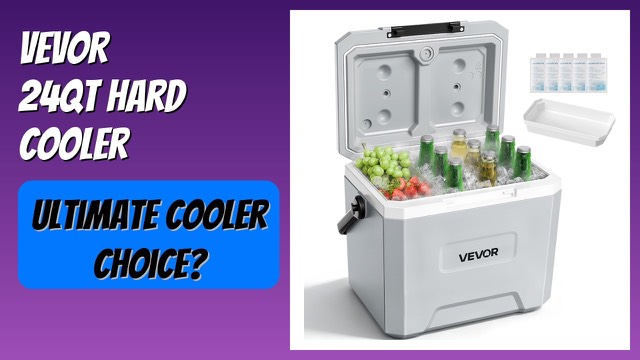 VEVOR 24 quart hard cooler with latches and carry handle
