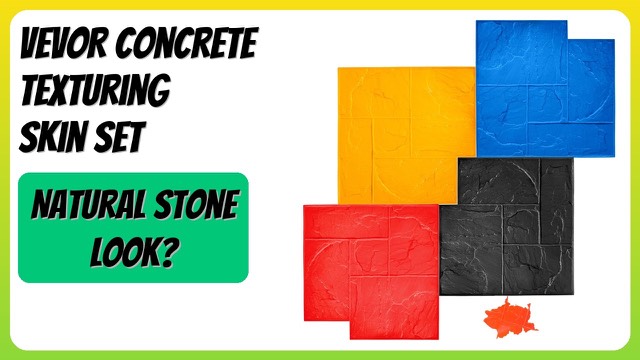VEVOR set of slate-texture polyurethane concrete stamping mats