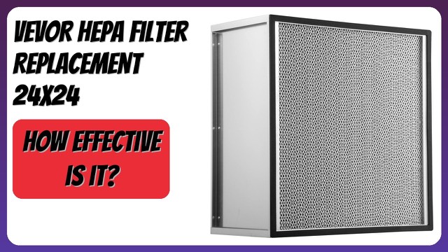 VEVOR deep-pleat HEPA replacement filter in a galvanized frame
