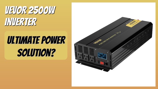 VEVOR 2500W pure sine wave power inverter with LCD display and remote controller