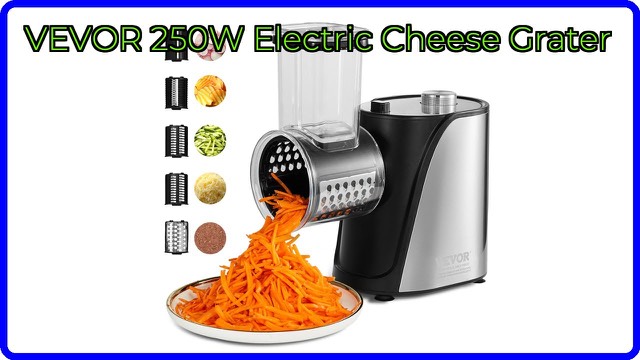 VEVOR 250W electric vegetable slicer and cheese grater in stainless steel
