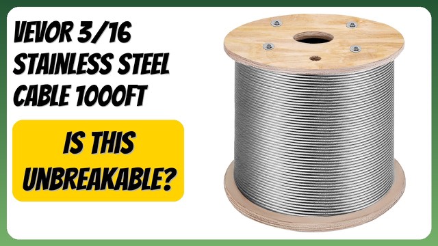 Reel of VEVOR 3/16 inch T316 stainless steel wire rope