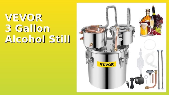 VEVOR 3 gallon stainless steel still with copper tube and thumper keg