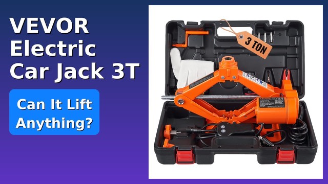 VEVOR 12V electric scissor car jack with remote control and carrying case