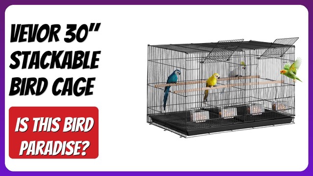 VEVOR 30-inch stackable flight bird cage with perches