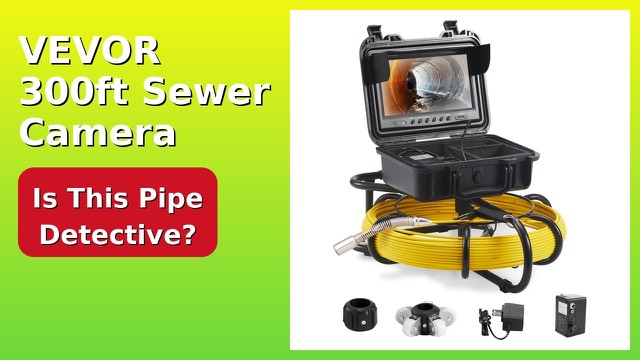 VEVOR 300 ft sewer inspection camera with 9-inch monitor and cable reel