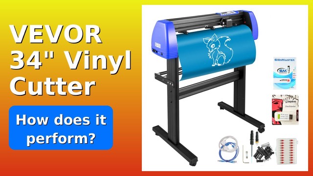 VEVOR 34-inch vinyl cutter plotter on its floor stand