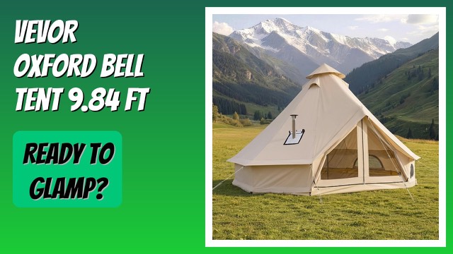 VEVOR Oxford bell tent with raised sidewalls and a central pole