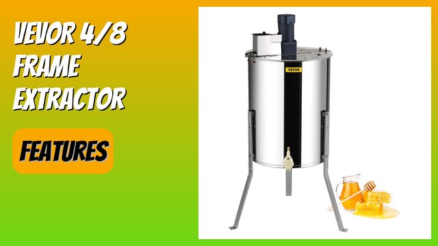 VEVOR stainless steel electric honey extractor with transparent lid