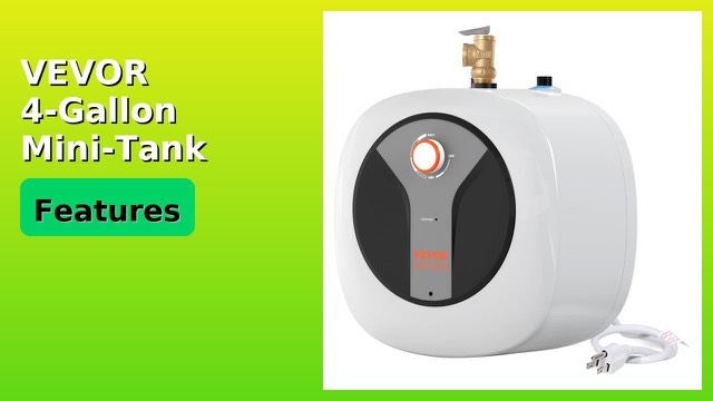 VEVOR 4-gallon electric mini-tank water heater in stainless steel