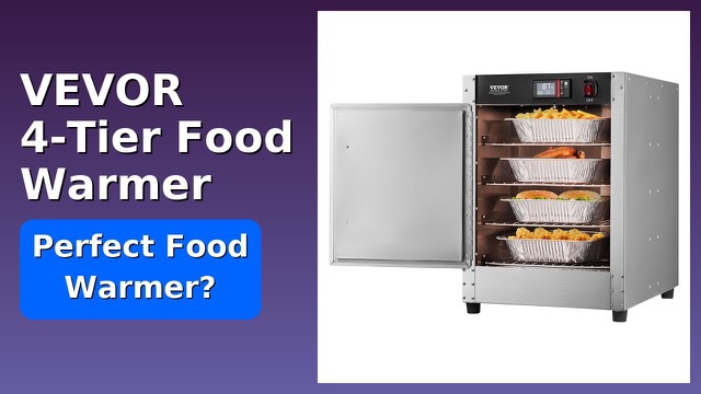 VEVOR four-tier stainless steel food warmer cabinet with single door