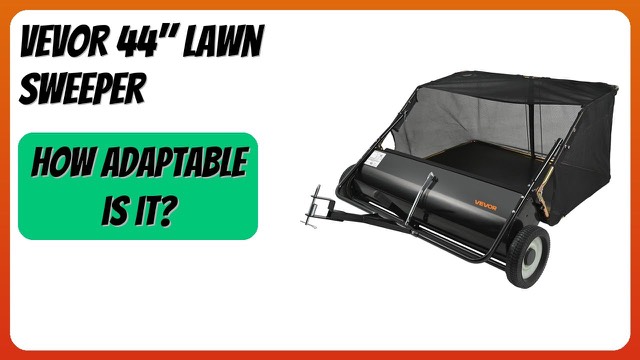VEVOR 44-inch tow-behind lawn sweeper with large collection bag