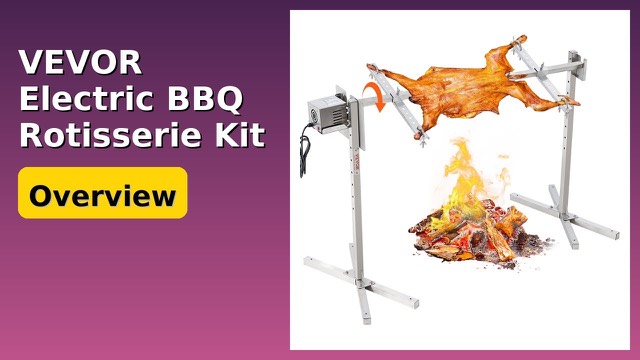 VEVOR stainless steel rotisserie kit with spit rod and tripod stand