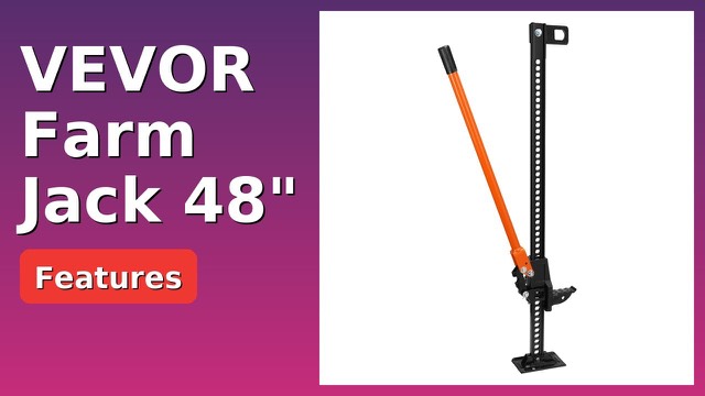 Orange VEVOR 48-inch ratcheting high-lift farm jack