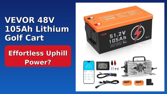 VEVOR 48V 105Ah LiFePO4 lithium golf cart battery with LCD screen