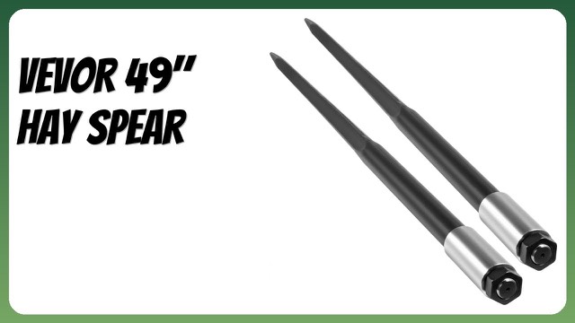 VEVOR 49-inch black hay bale spear with tapered point