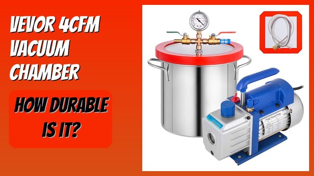 VEVOR vacuum pump with stainless steel vacuum chamber and clear lid