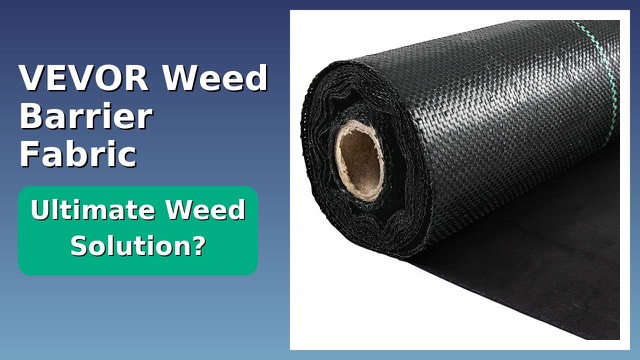 Roll of black VEVOR woven weed barrier landscape fabric