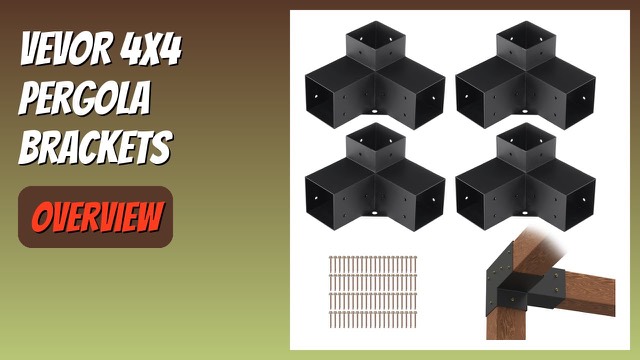 VEVOR black 3-way pergola corner bracket for 4x4 posts