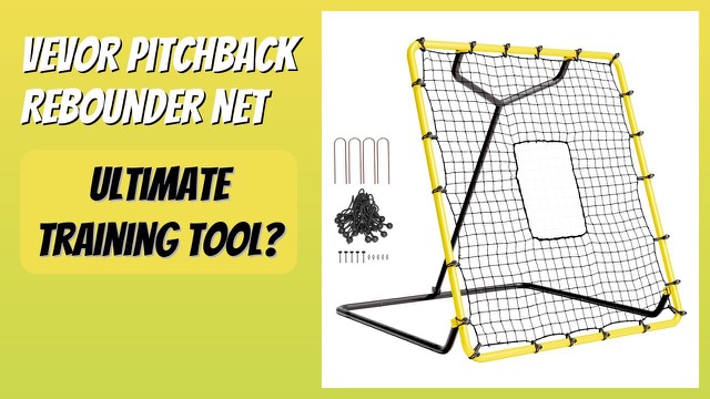 VEVOR baseball and softball pitch-back rebounder net on a steel frame