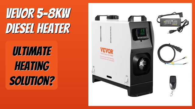 VEVOR portable diesel air heater with LCD screen and remote