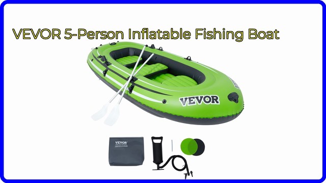 VEVOR five-person inflatable fishing boat with oars and seats