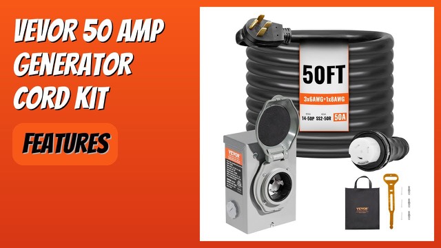 VEVOR 50 amp generator cord and power inlet box kit