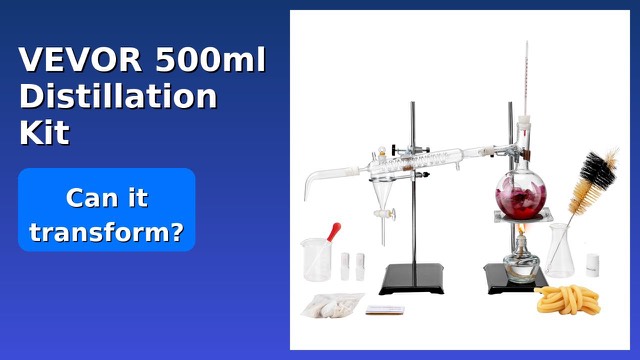 VEVOR 500ml glass distillation apparatus on laboratory stands