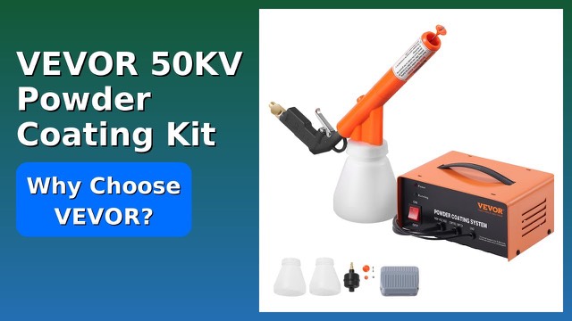VEVOR 50KV electrostatic powder coating kit with spray gun and foot switch