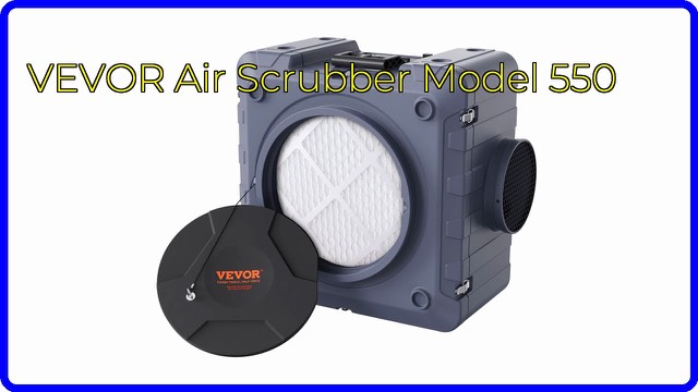 VEVOR 550 CFM stackable air scrubber with three-stage filtration