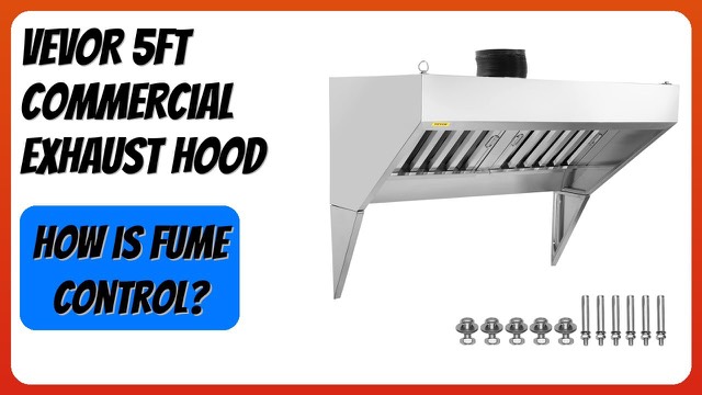 VEVOR 5 foot stainless steel commercial exhaust hood with grease filters
