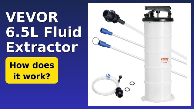 VEVOR 6.5L manual vacuum fluid extractor with tubes and hose