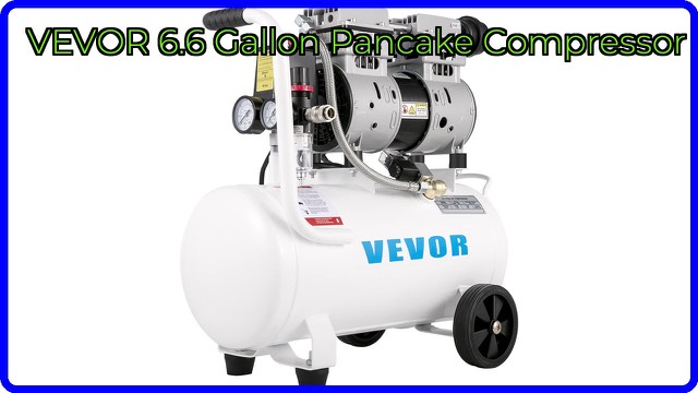 VEVOR white pancake air compressor with wheels and handle