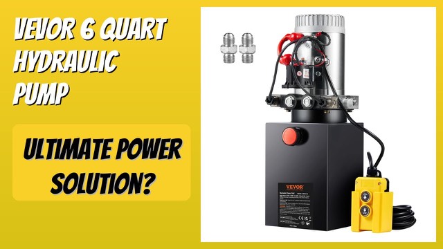 VEVOR 12V double-acting hydraulic pump power unit with steel tank