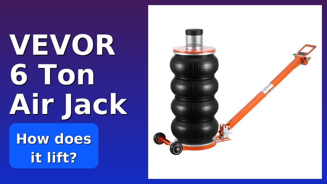 VEVOR 6 ton pneumatic airbag jack with handle and rubber pad