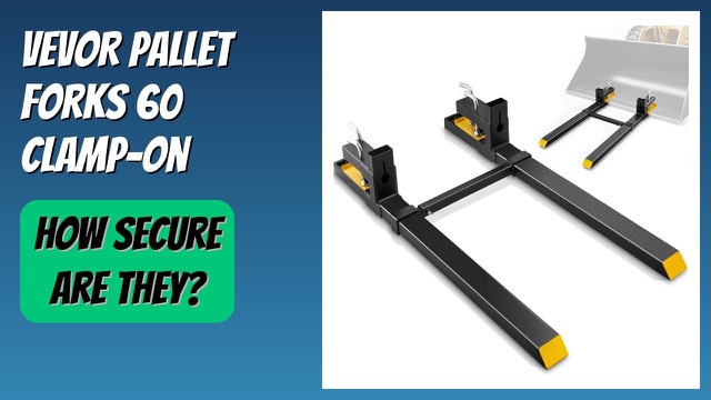 VEVOR clamp-on pallet forks with stabilizer bar for a tractor bucket